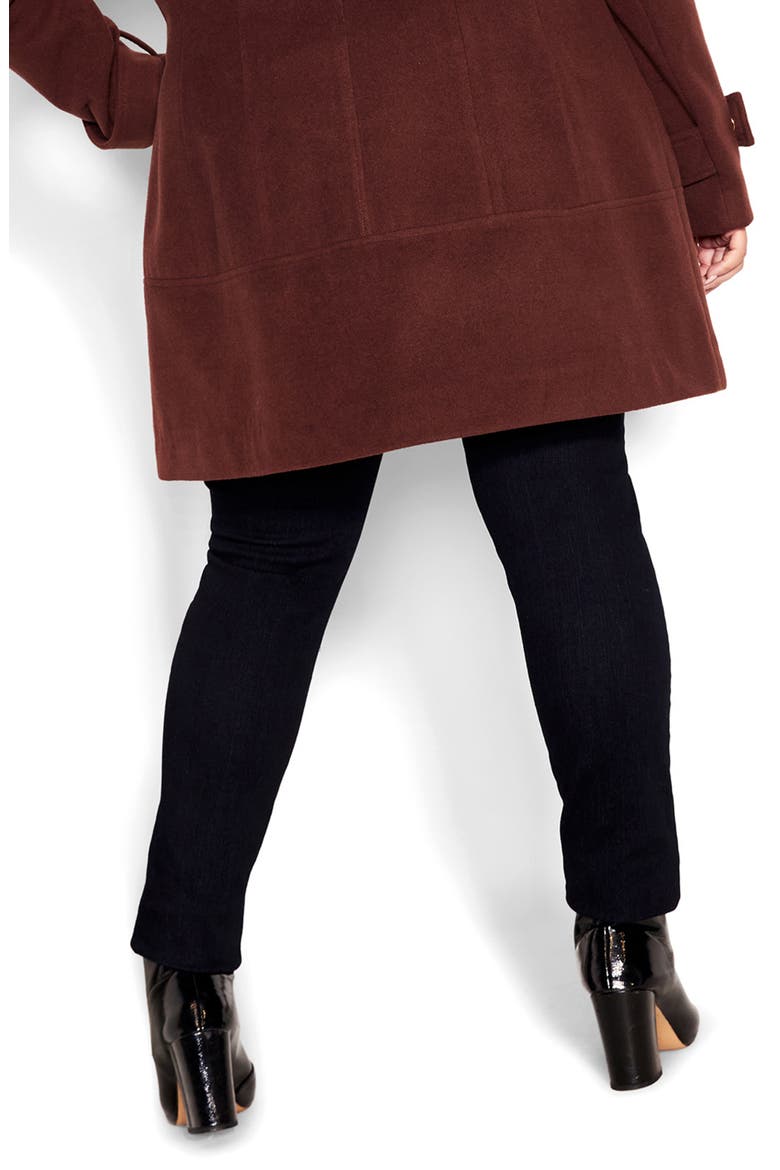 Wonderwall Coat with Faux Fur Collar, Alternate, color, CHOCOLATE