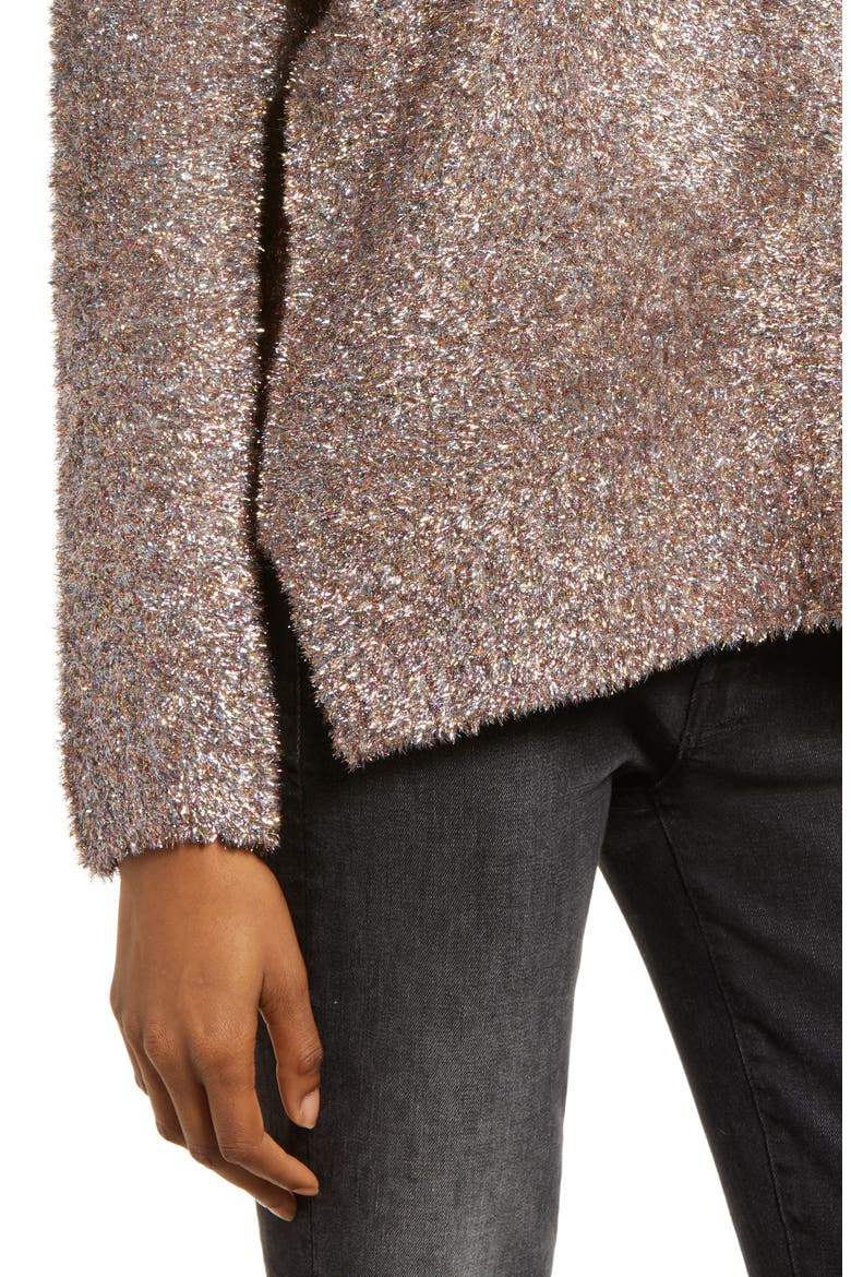 Sparkle V-Neck Sweater, Alternate, color, PINK MULTI