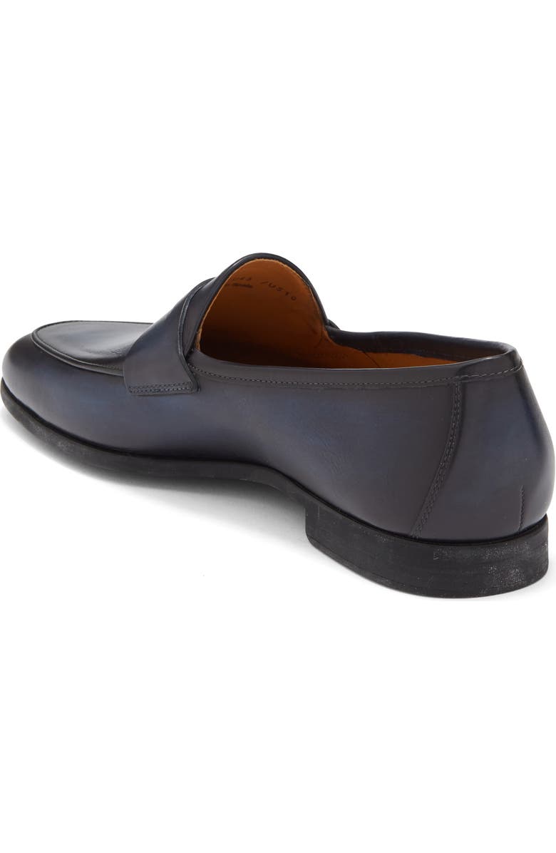Magnanni Apron Toe Penny Loafer, Alternate, color, Navy