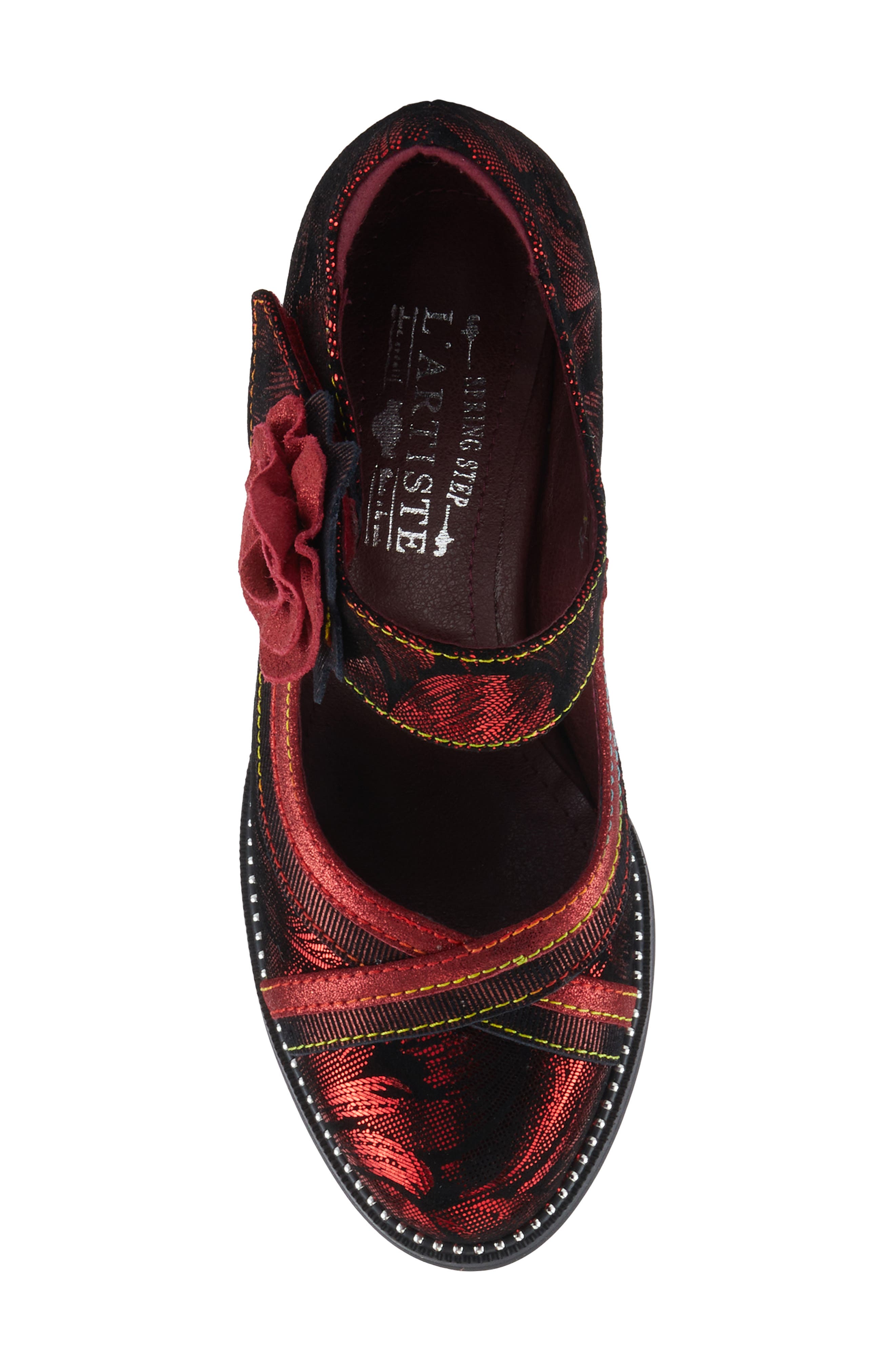 Beverlyhills Ankle Strap Pump, Alternate, color, RED MULTI