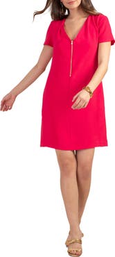 Trina Turk Banning 2 Front Zip Shift Dress