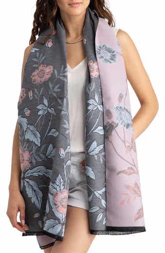Floral Pattern Reversible Scarf