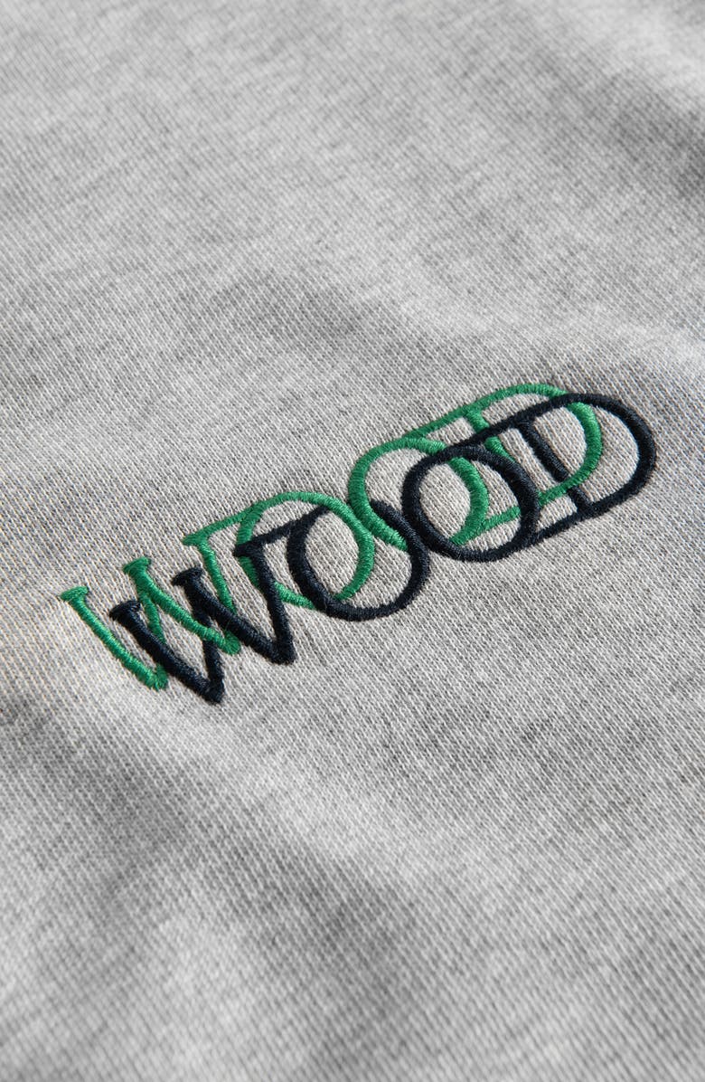 Wood Wood Hugh Oversize Embroidered Logo Organic Cotton Crewneck Sweatshirt, Alternate, color,