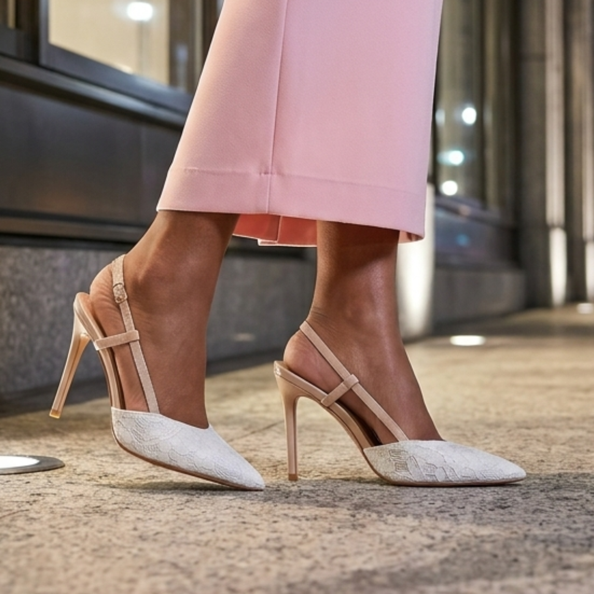 Violetta Stilettos, Alternate, color, White