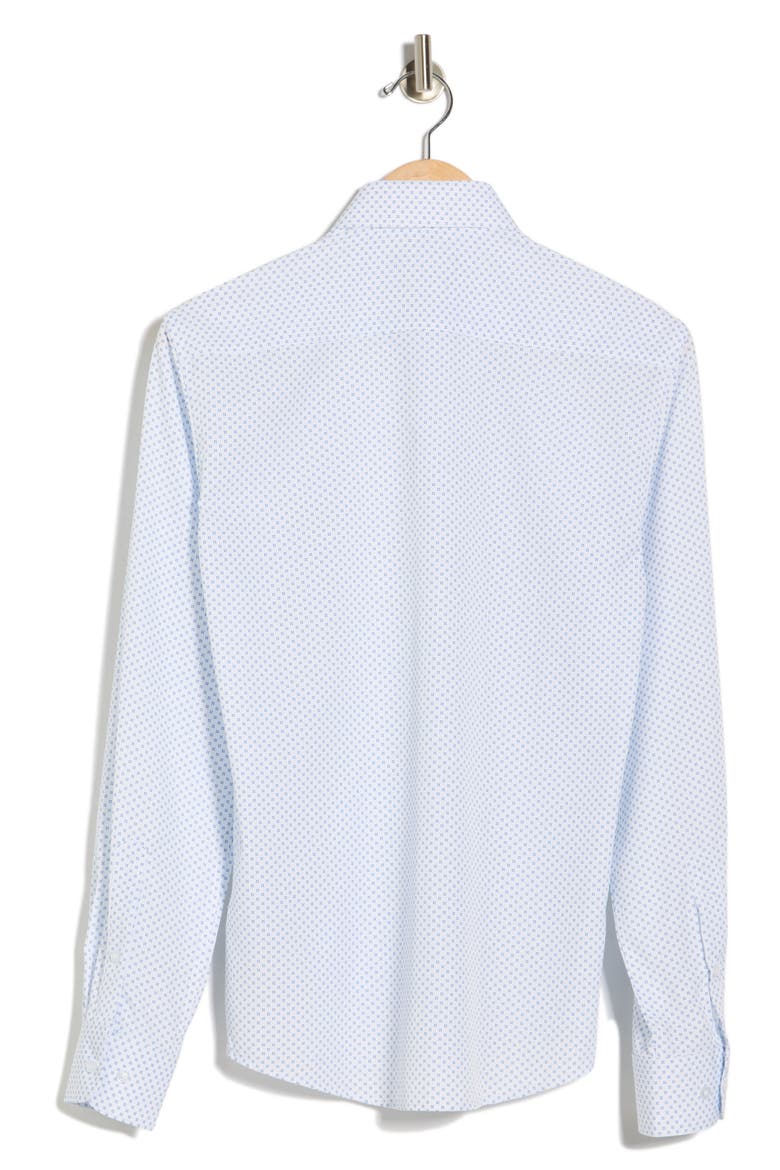 Geo Print Dress Shirt, Alternate, color, BLUE