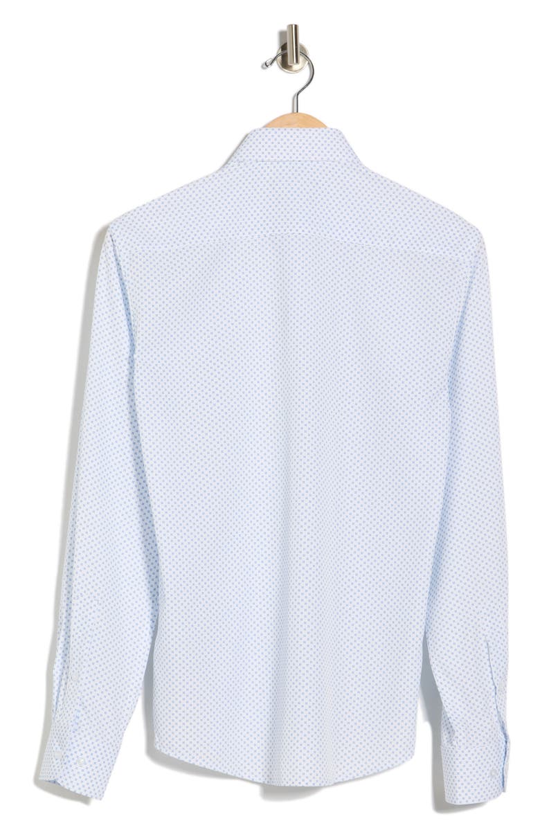 Nautica Geo Print Dress Shirt, Alternate, color, Blue