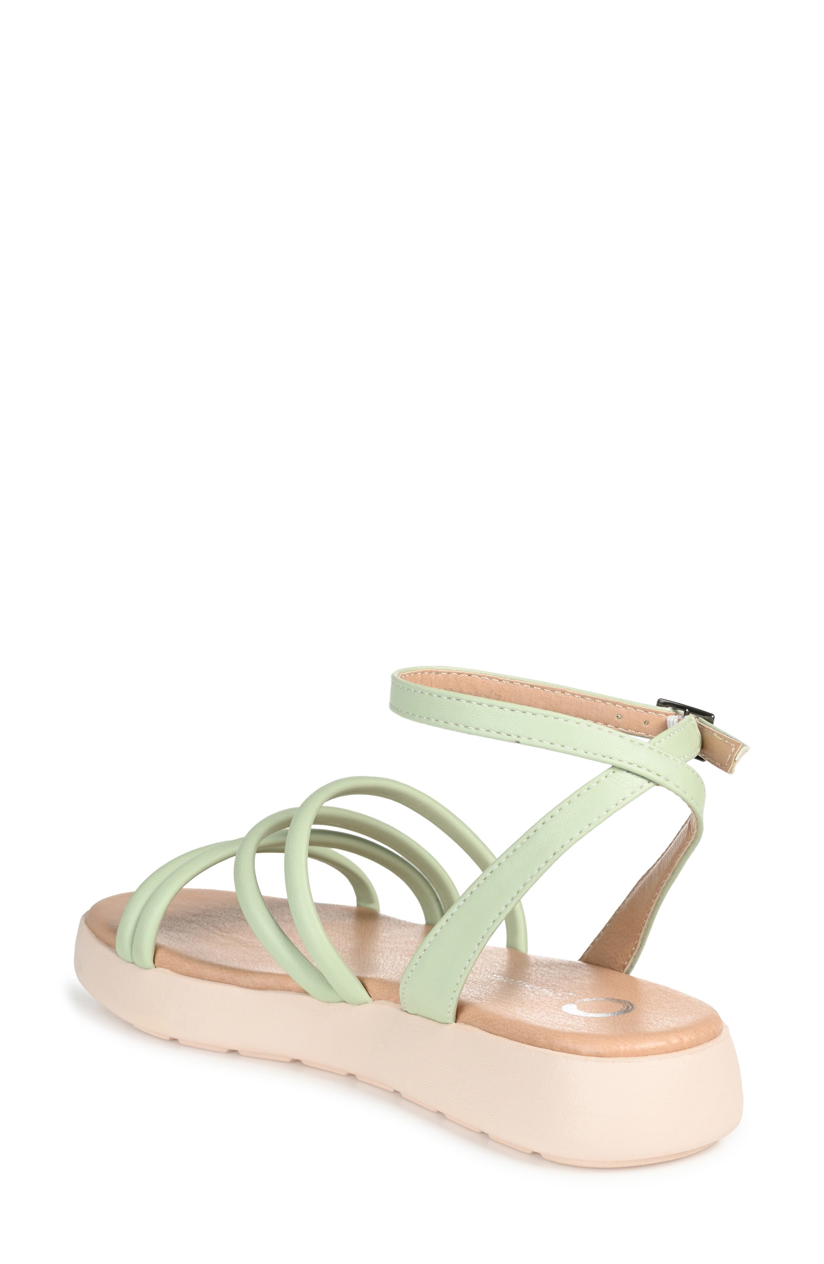Journee Collection Flatform Sandal, Alternate, color, Sage