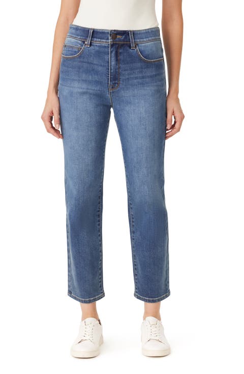 Effortless 27-Inch High Rise Slim Straight Leg Jeans