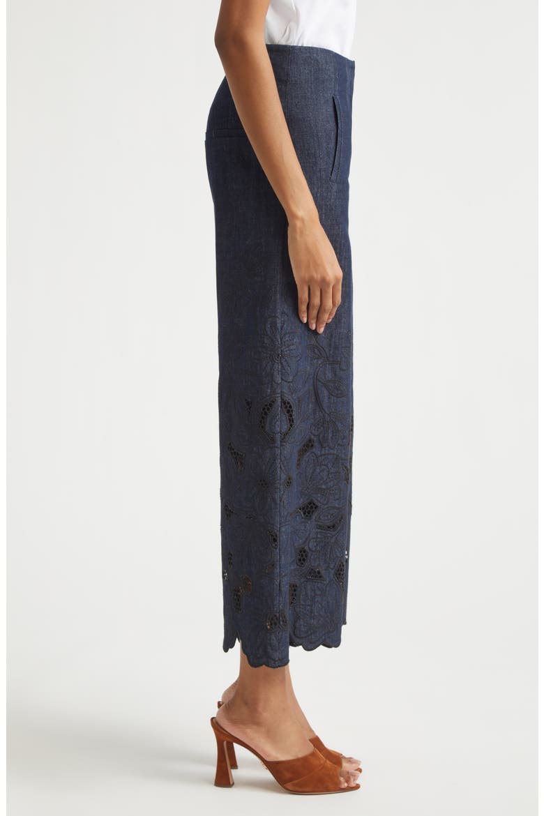 Osborne Wide-Leg Eyelet Pants, Alternate, color, INDIGO RINSE
