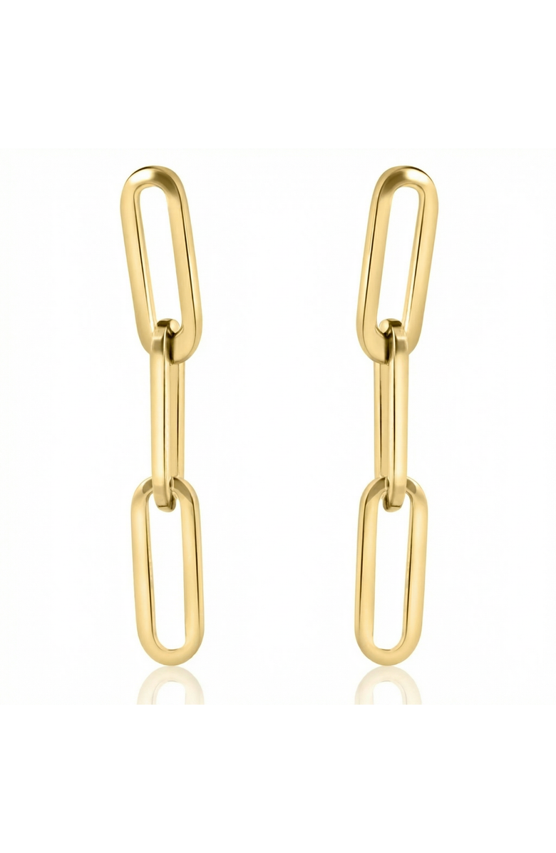 Bliss Diamond 14k Gold Clip Dangle Women's Earrings 3/4" Tall, Main, color, 14K Yellow Gold