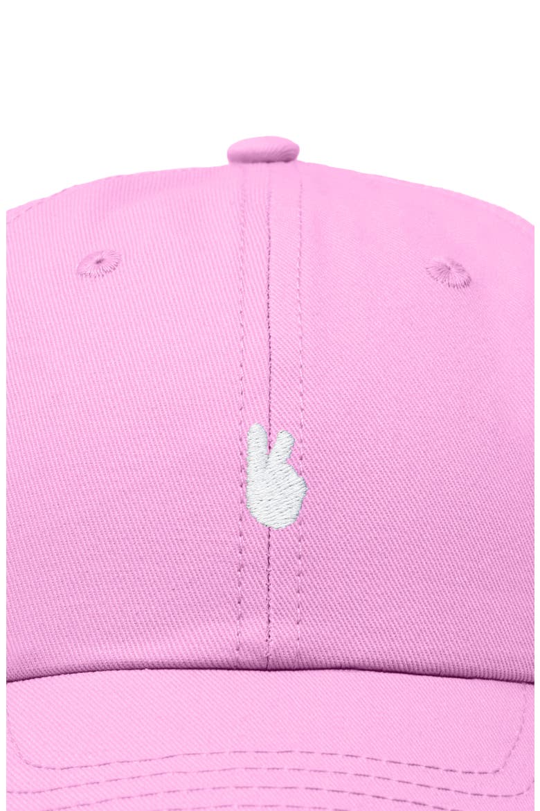 Lil Peace Sign Dad Cap, Alternate, color, Light Pink