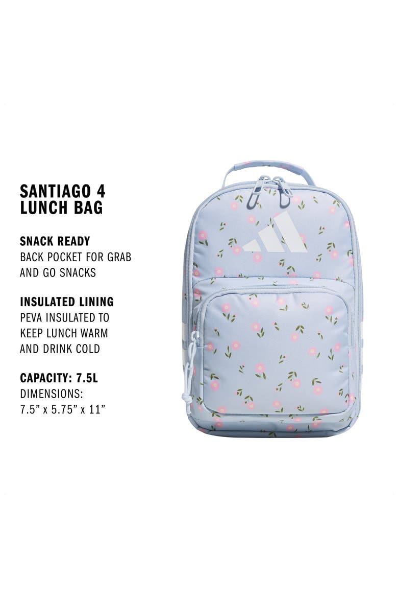 Kids' Santiago 4 Lunch Bag, Alternate, color, DITSY FLORAL CRYSTAL SKY