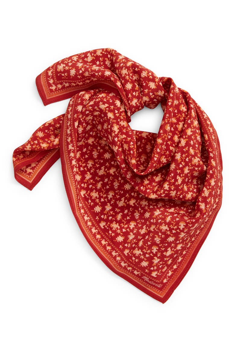 Silk Bandana, Main, color, SCARLET