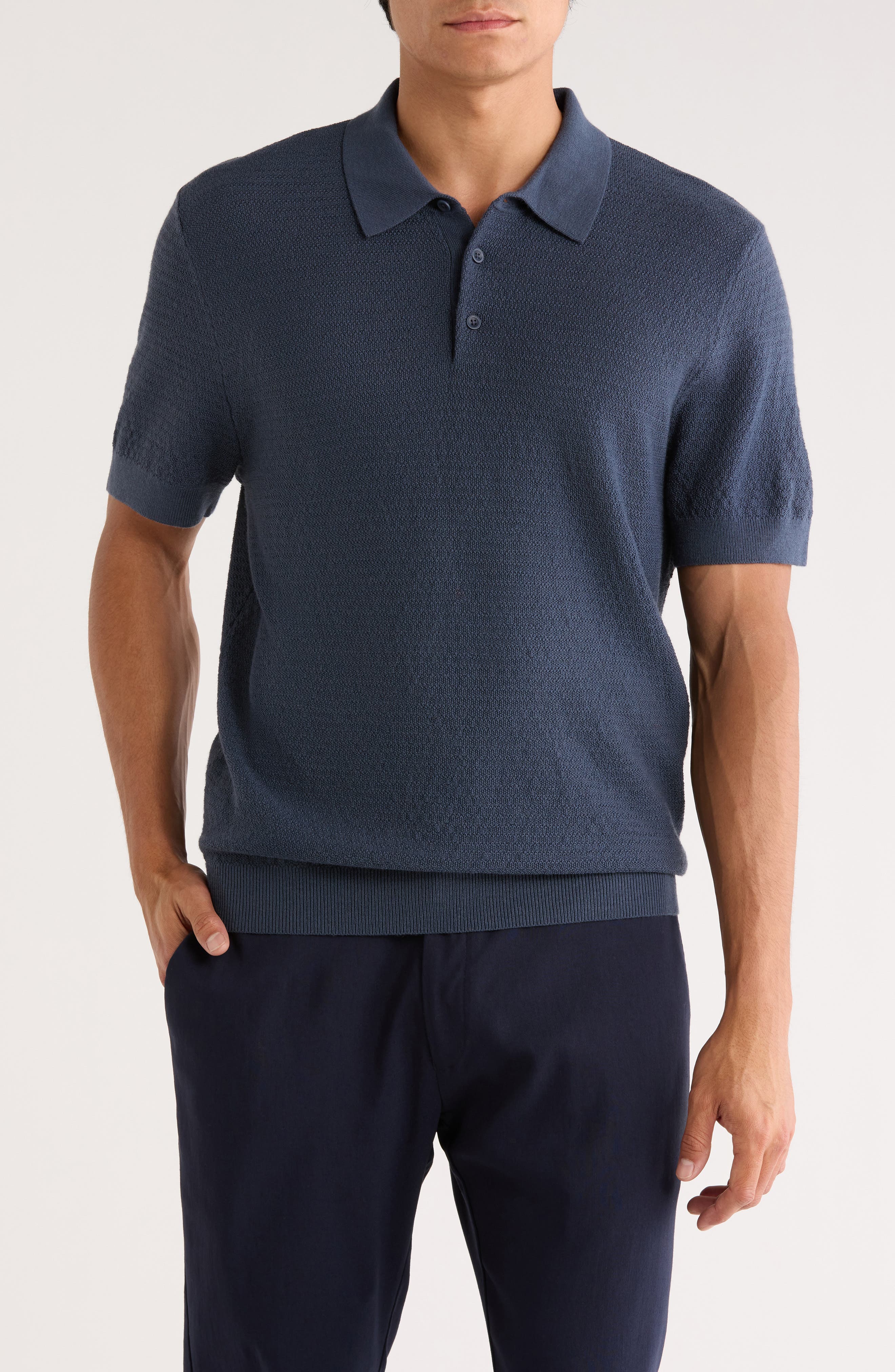 Nordstrom Textured Merino Wool Polo