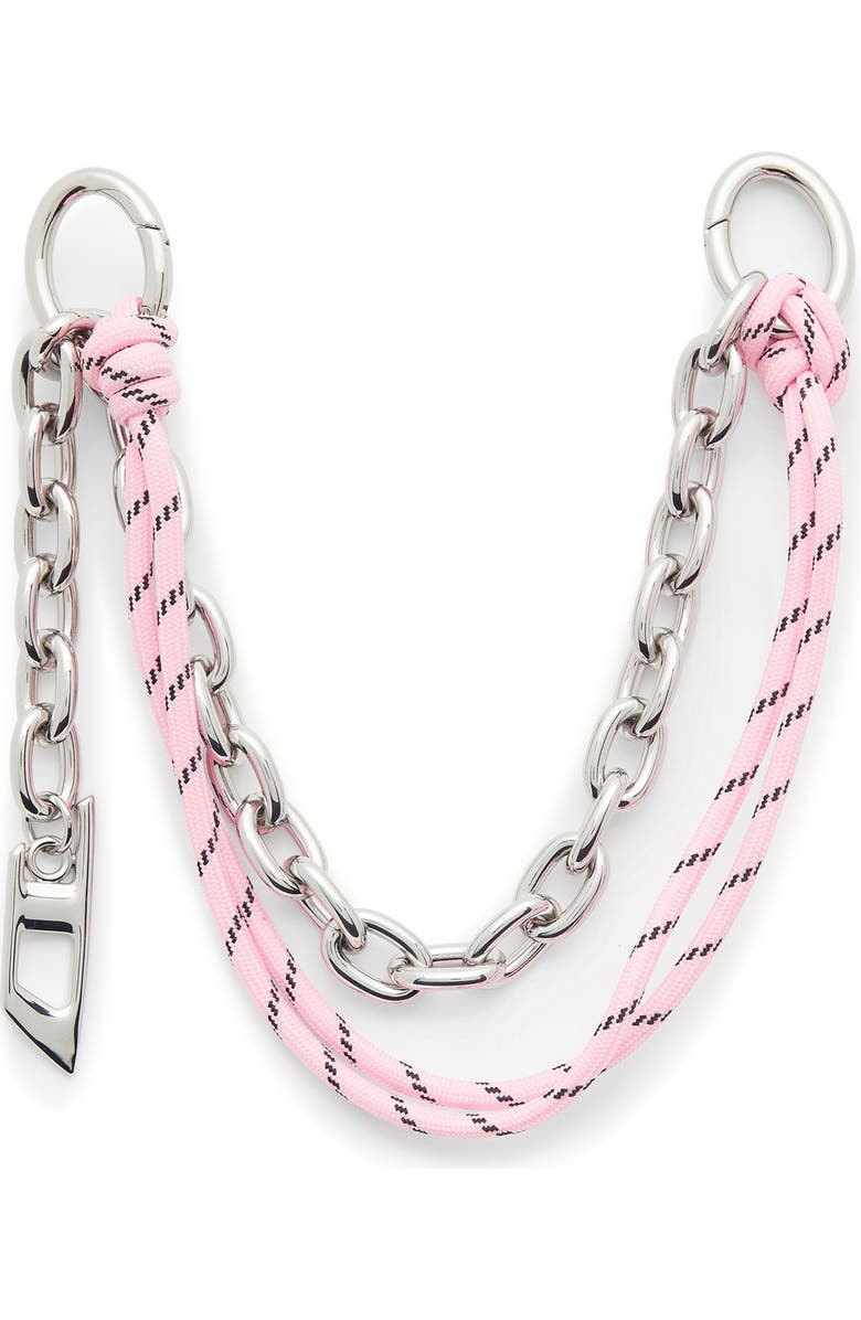 DIESEL<sup>®</sup> Double Chain Bag Charm, Main, color, Pink