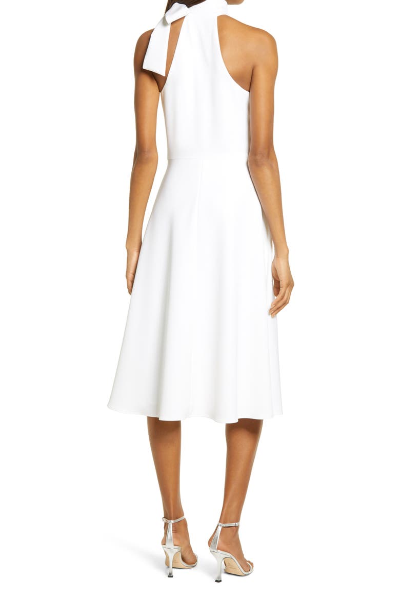 Audrey Sleeveless Tie Neck Dress, Alternate, color, WHITE