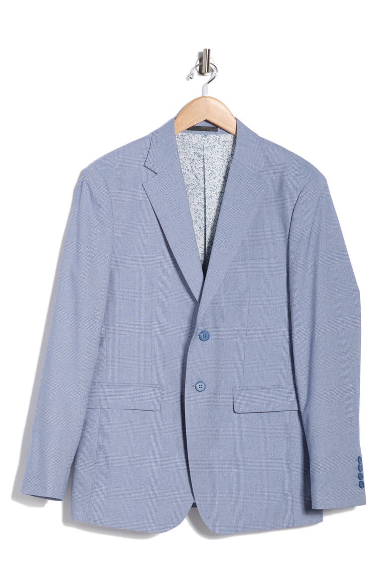 Slim Fit Plaid Sport Coat, Alternate, color, BLUE