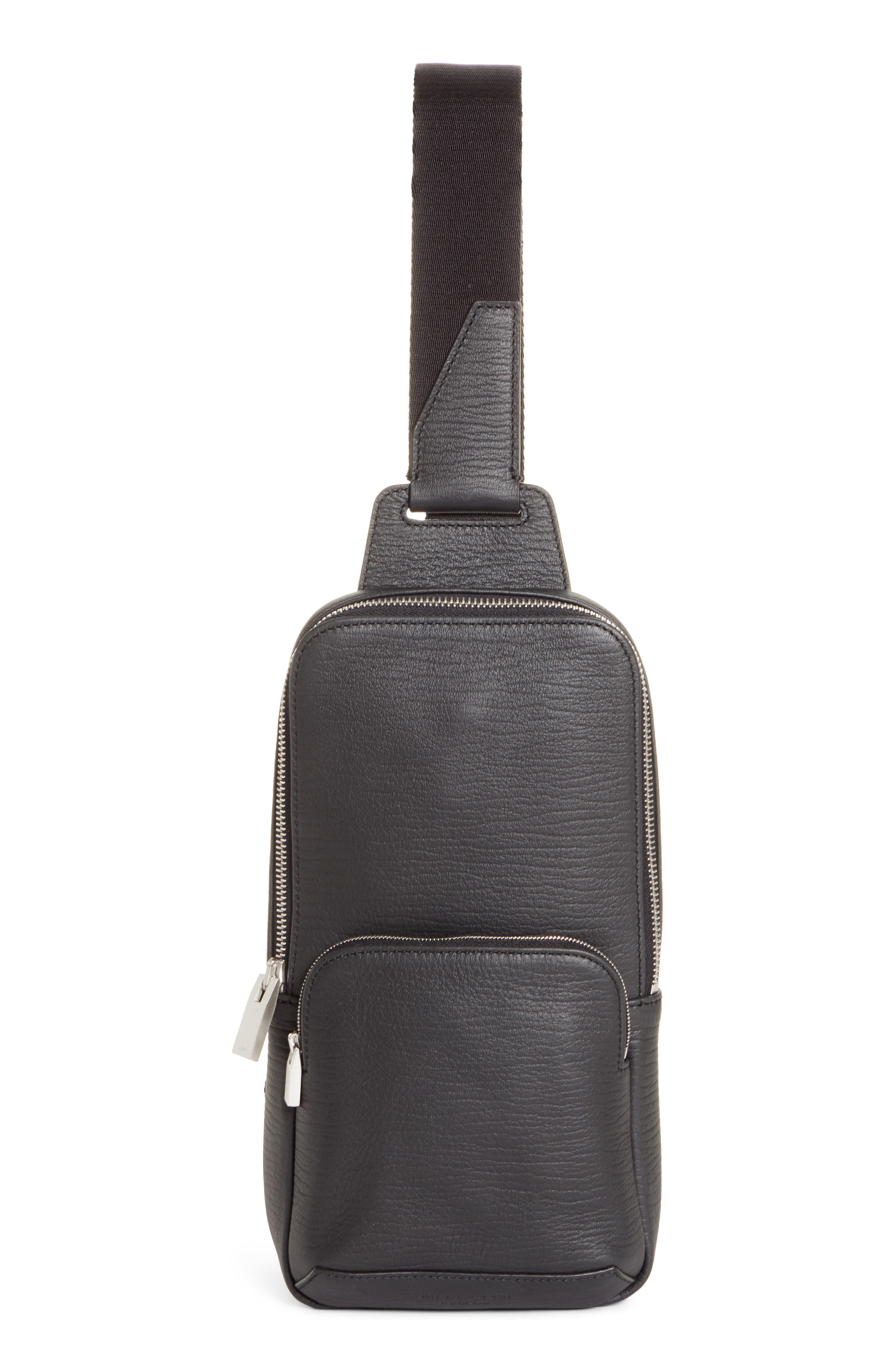 1017 ALYX 9SM Leather & Nylon Crossbody Bag, Main, color, 