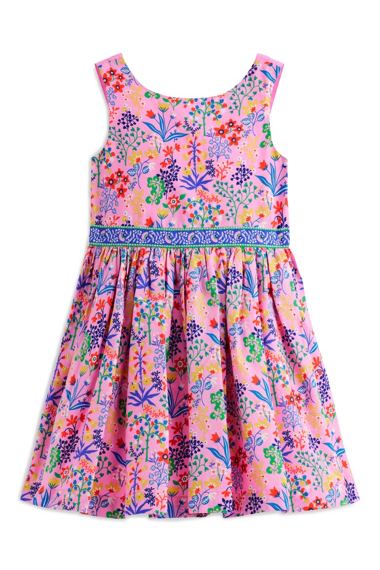 Kids' Floral Print Cotton Dress, Main, color, MEADOWSWEET PINK GARDEN FLORAL