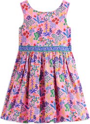 Mini Boden Kids' Floral Print Cotton Dress