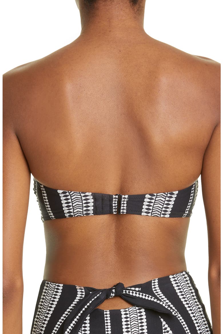 Luchia Bandeau Bikini Top, Alternate, color, BLACK