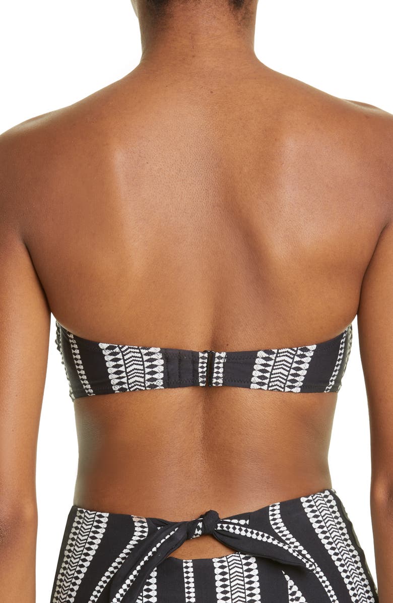lemlem Luchia Bandeau Bikini Top, Alternate, color, Black