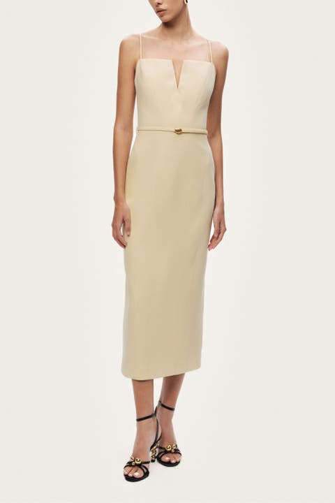 Strappy Belted Midi Dress