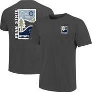 IMAGE ONE Men's  Graphite Penn State Nittany Lions Comfort Colors Minimal Vista Distressed Graphics T-Shirt