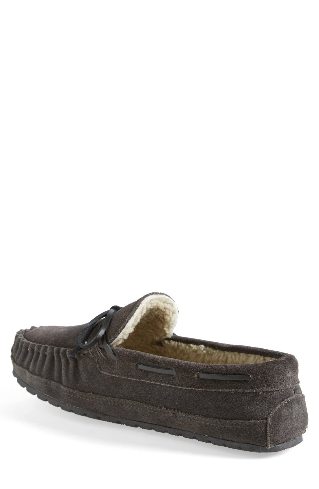 'Potomac' Moccasin Slipper, Alternate, color, CHARCOAL