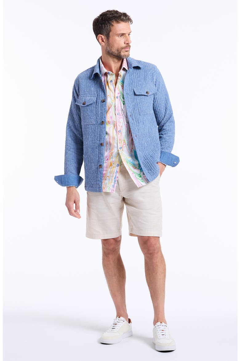 Shawell Woven Shirt Jacket, Alternate, color, BLUE