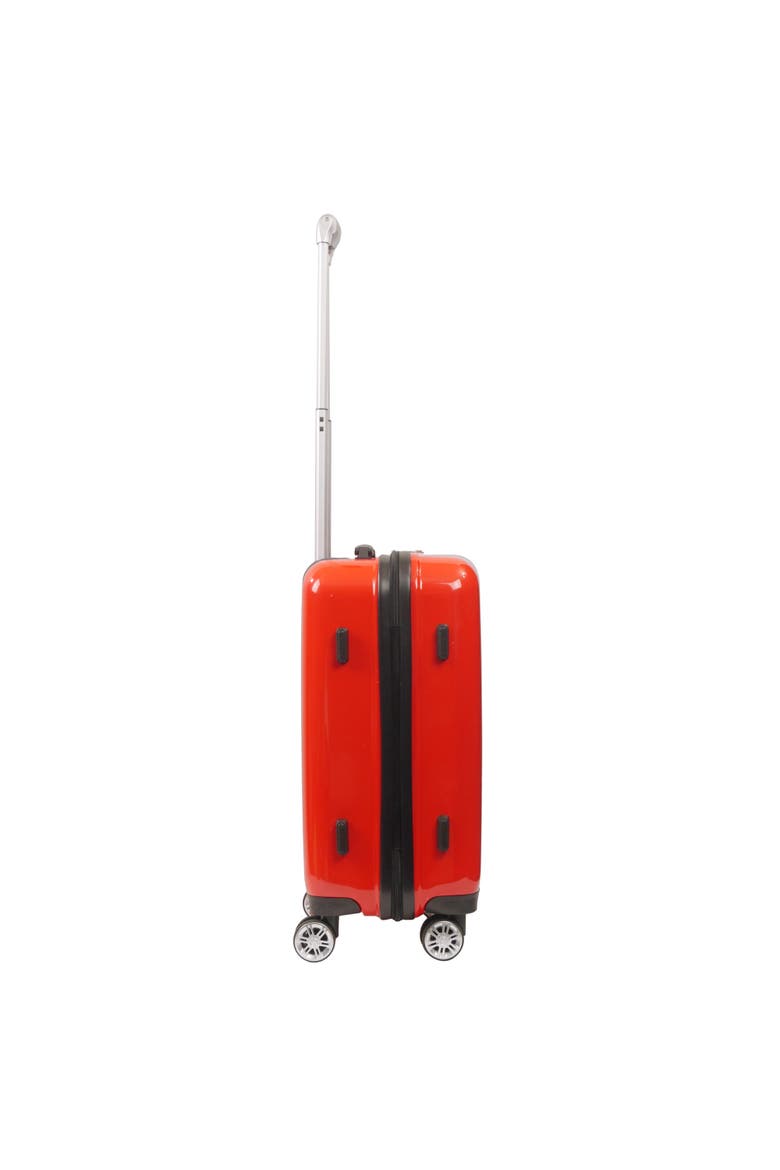 21 Inch Spinner Rolling Luggage Suitcase, Upright Poly-Carbonate Plastic Hard Cases, Alternate, color, MULTI COLOR