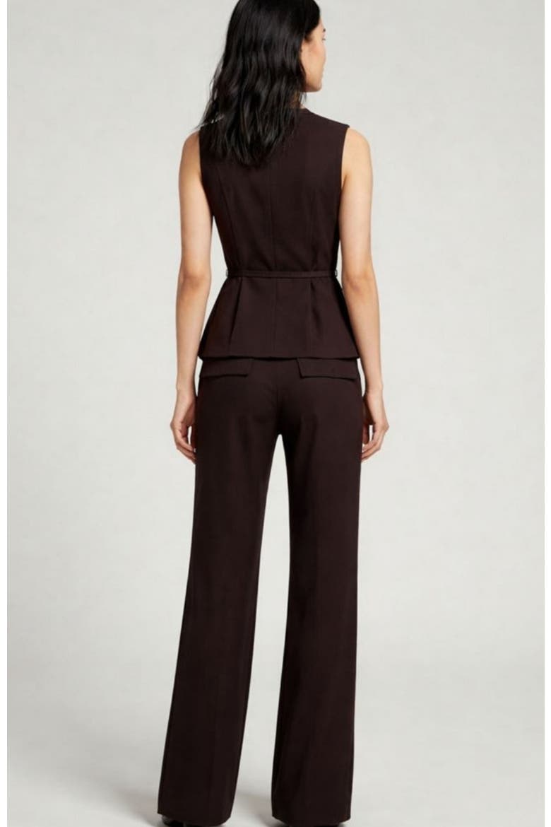 Solstice Ponte Wide Leg Pant, Alternate, color, Espresso
