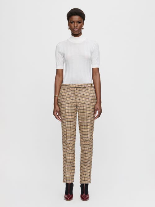 Callas Milano Jordyn Short Sleeve Mockneck Sweater In White