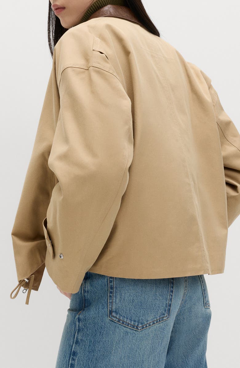 M&S Cotton Blend Twill Bomber Jacket, Alternate, color, Light Caramel Brown