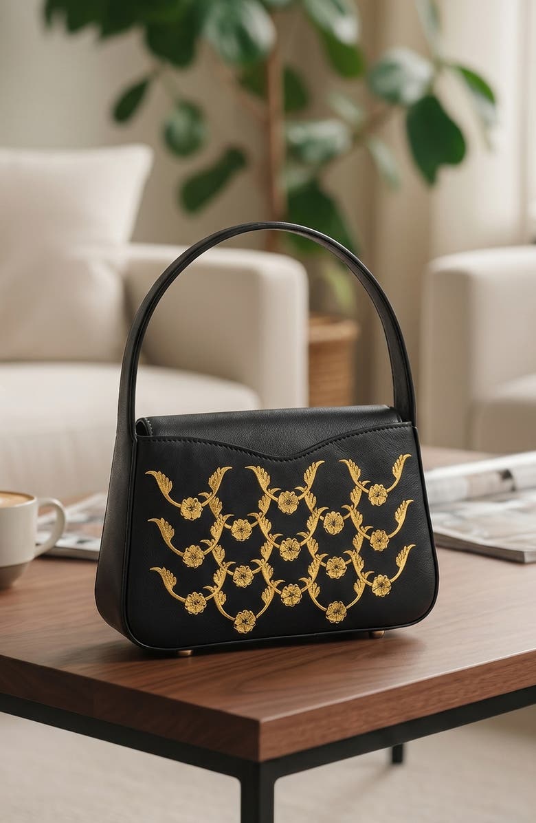 Aranyani Bella Top Handle 8, Alternate, color, Obsidian