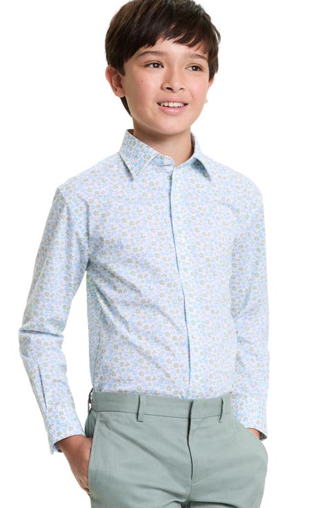 Kids' Floral Button-Up Shirt (Big Kid)