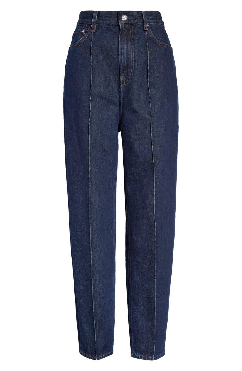 TOTEME Rigid Tapered High Waist Organic Cotton Jeans, Alternate, color,