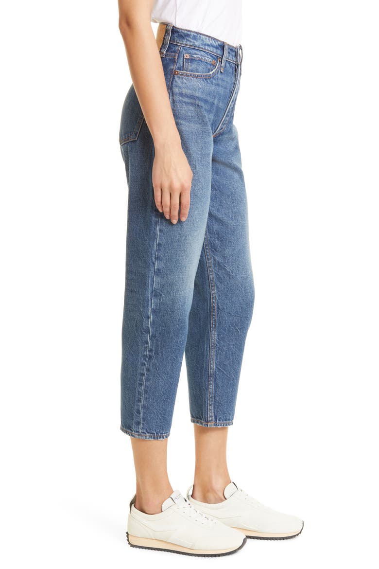 Alissa High Waist Barrel Leg Crop Jeans, Alternate, color, CLOVER