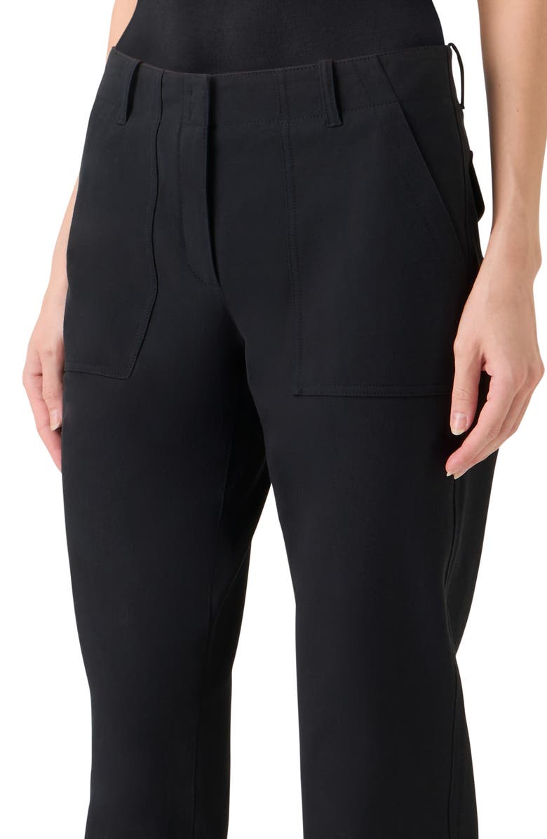Akris punto Franco Stretch Cotton Gabardine Slim Ankle Pants, Alternate, color, Black