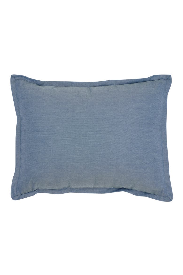 Blue Sweater Bear Decorative Pillow with Custom Applique, Alternate, color, Blue