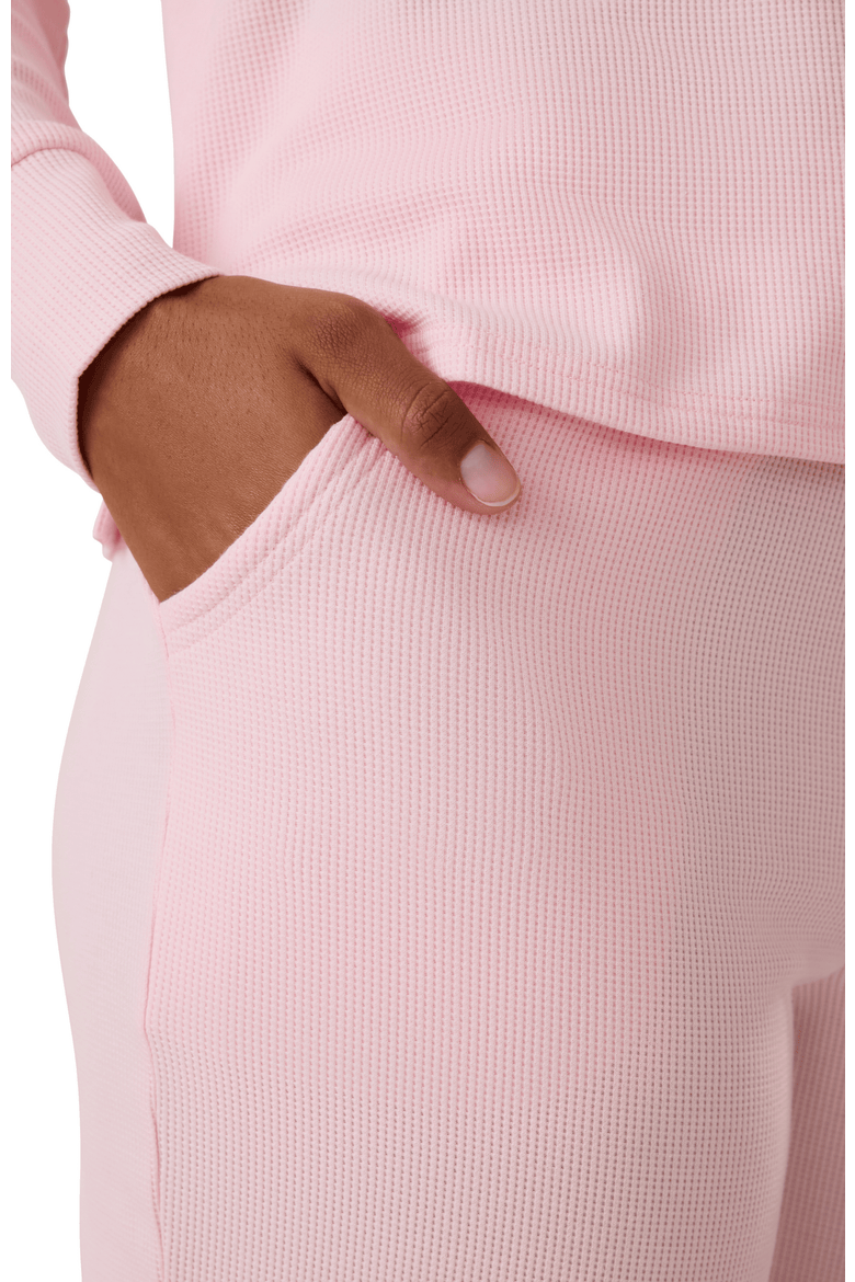 Waffle Maternity & Nursing Lounge Set, Alternate, color, Pale Pink