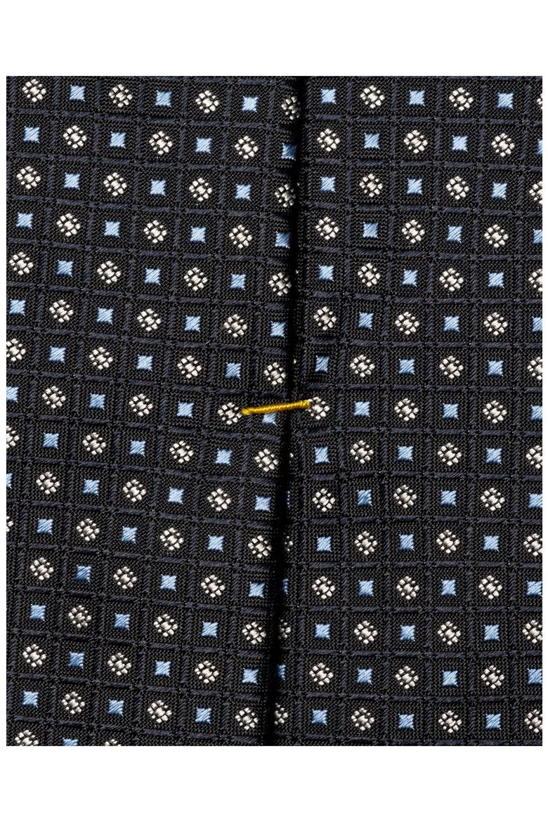 Micro Geometric Silk Tie, Alternate, color, DARK GREEN