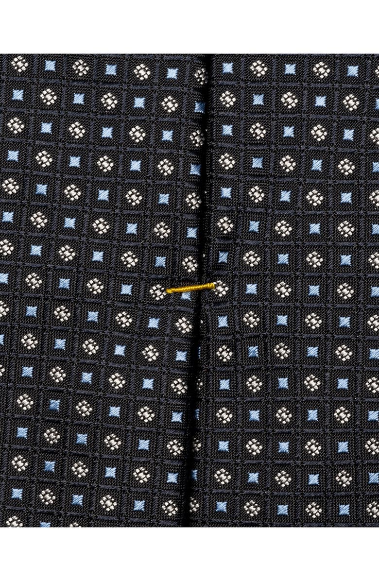 Eton Micro Geometric Silk Tie, Alternate, color, Dark Green