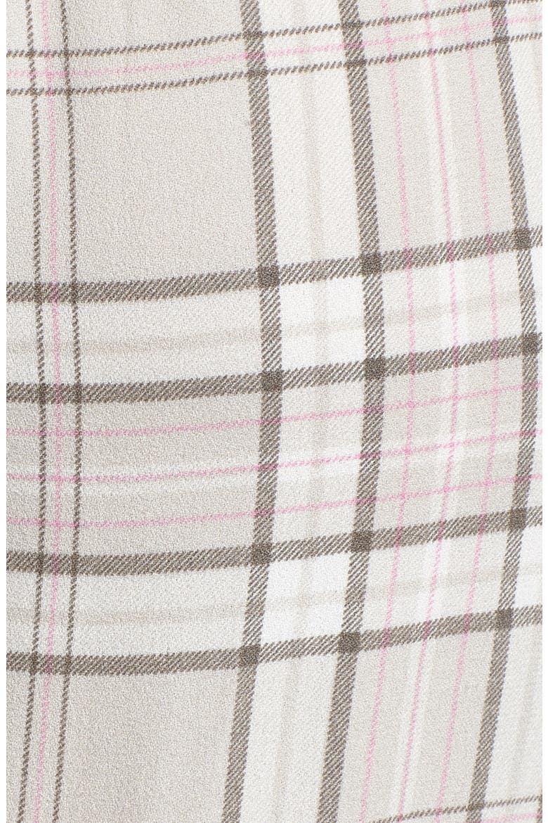 Milan Tie Front Jumpsuit, Alternate, color, SOFT GREY PLAID