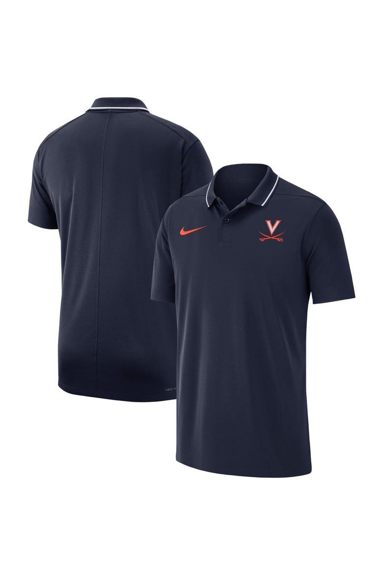 Men's Nike Navy Virginia Cavaliers 2023 Coaches Performance Polo, Main, color, Navy