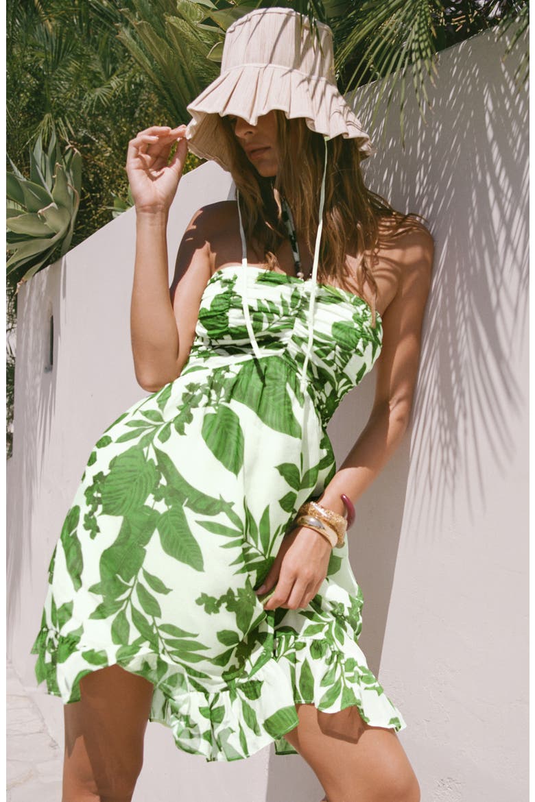 Beaded Halter Neck Dress, Alternate, color, DARK GREEN