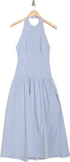 Halter Corset Bodice Midi Dress