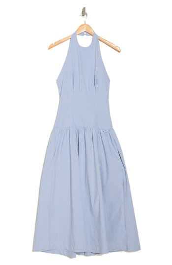 Weworewhat Halter Corset Bodice Midi Dress