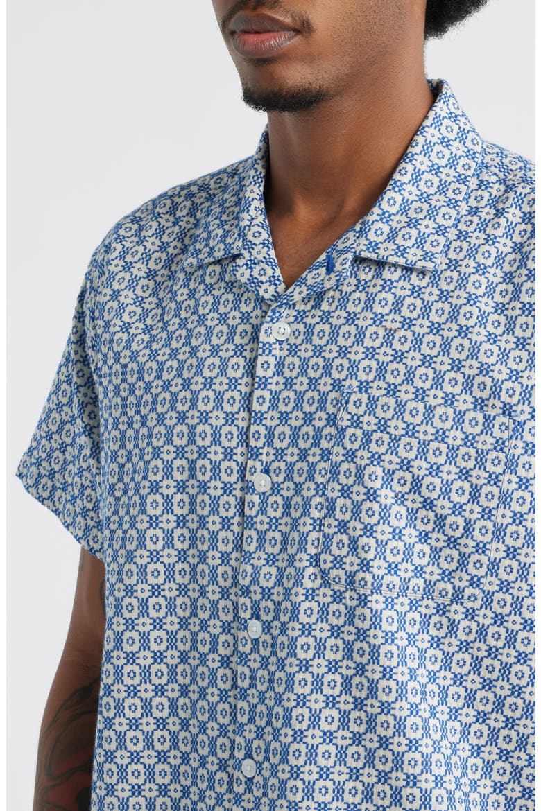 Adrian Woven Camp Shirt, Alternate, color, UNBLEACHED MULTI