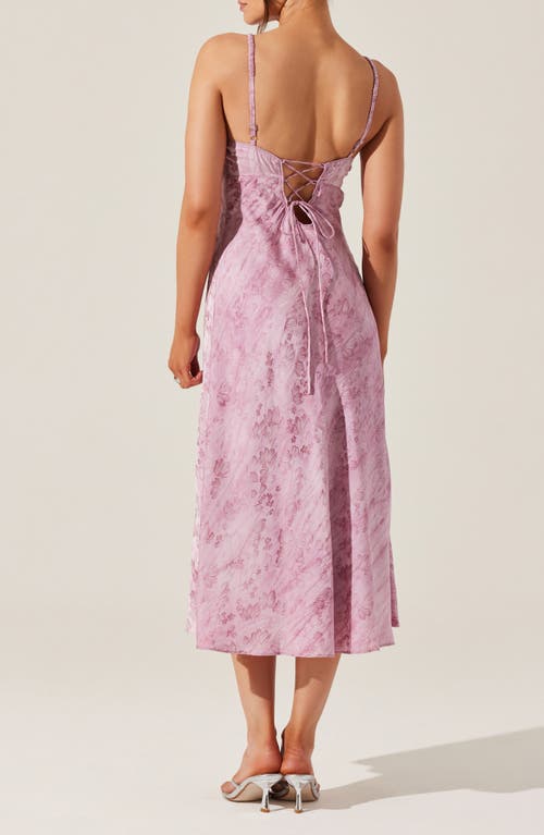 Astr The Label Kaiya Floral Bias Cut Satin Dress In Pink